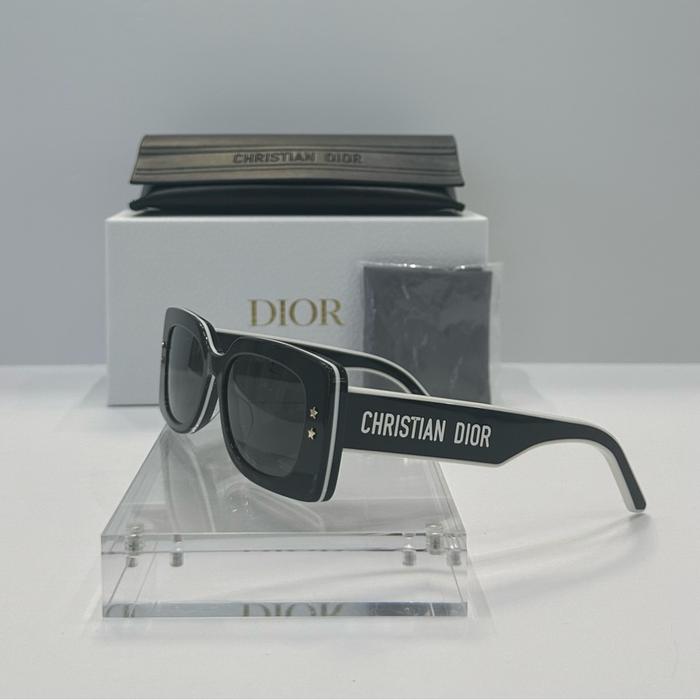 AUTHENTIC DIOR DiorPacific S1U 10A0 Black White Women’s Sunglasses
